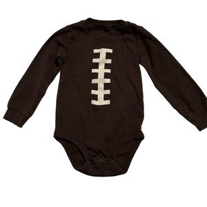 Carters 24 Month Brown Boys Football Cotton Longsleeve Onsie